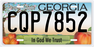 GA license plate CQP7852