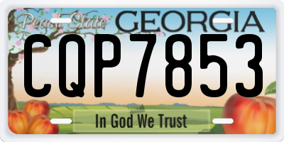 GA license plate CQP7853