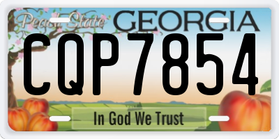 GA license plate CQP7854