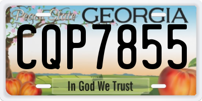 GA license plate CQP7855