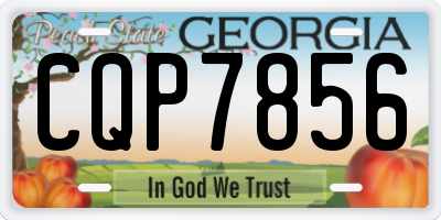 GA license plate CQP7856