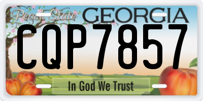 GA license plate CQP7857
