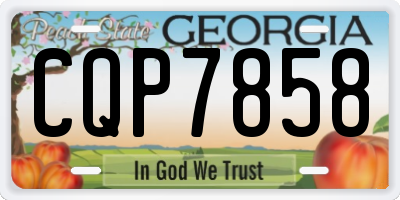 GA license plate CQP7858