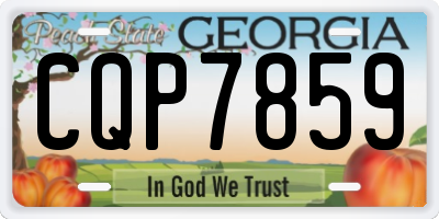 GA license plate CQP7859