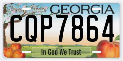 GA license plate CQP7864