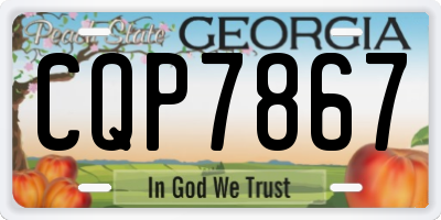 GA license plate CQP7867