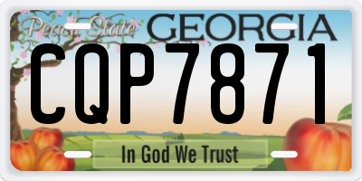 GA license plate CQP7871