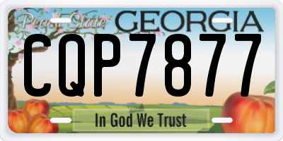 GA license plate CQP7877