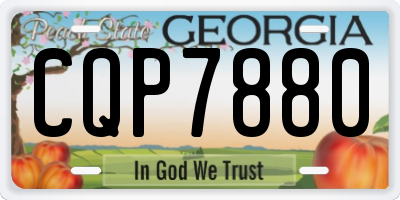 GA license plate CQP7880