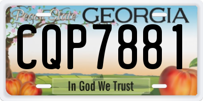 GA license plate CQP7881