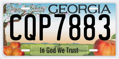 GA license plate CQP7883