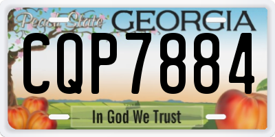 GA license plate CQP7884
