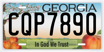 GA license plate CQP7890
