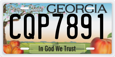 GA license plate CQP7891