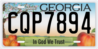 GA license plate CQP7894