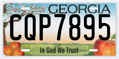 GA license plate CQP7895