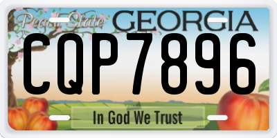 GA license plate CQP7896