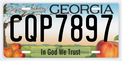 GA license plate CQP7897