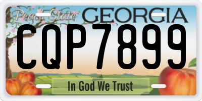 GA license plate CQP7899