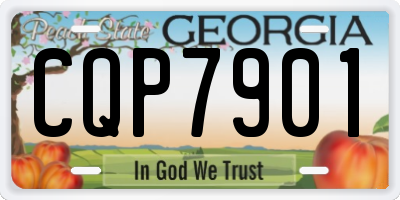 GA license plate CQP7901