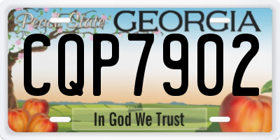 GA license plate CQP7902