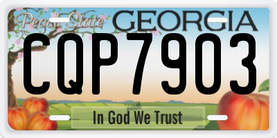 GA license plate CQP7903