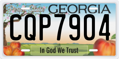 GA license plate CQP7904