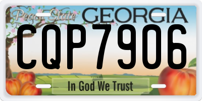 GA license plate CQP7906