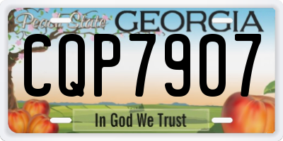 GA license plate CQP7907