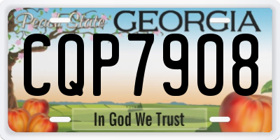 GA license plate CQP7908