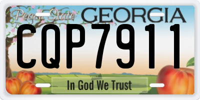 GA license plate CQP7911