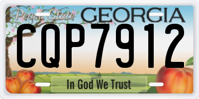 GA license plate CQP7912