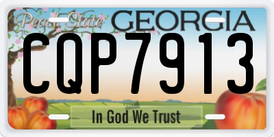 GA license plate CQP7913