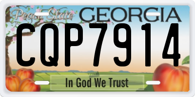 GA license plate CQP7914