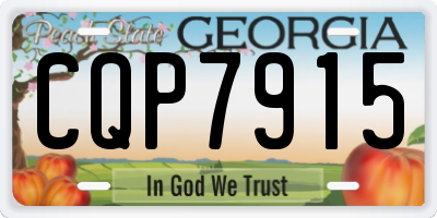 GA license plate CQP7915