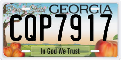 GA license plate CQP7917