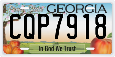 GA license plate CQP7918