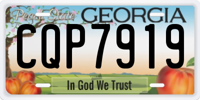 GA license plate CQP7919