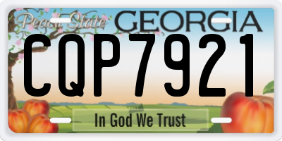 GA license plate CQP7921