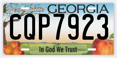 GA license plate CQP7923