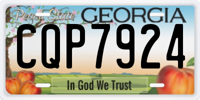 GA license plate CQP7924