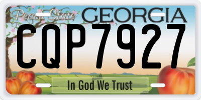 GA license plate CQP7927