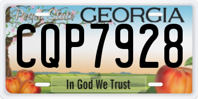 GA license plate CQP7928