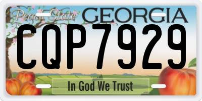 GA license plate CQP7929