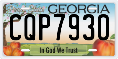GA license plate CQP7930