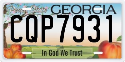 GA license plate CQP7931