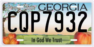 GA license plate CQP7932