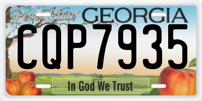 GA license plate CQP7935