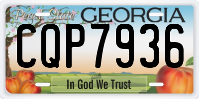 GA license plate CQP7936