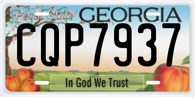 GA license plate CQP7937